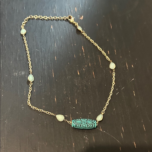 Gold and Turquoise Necklace - Picture 3 of 9